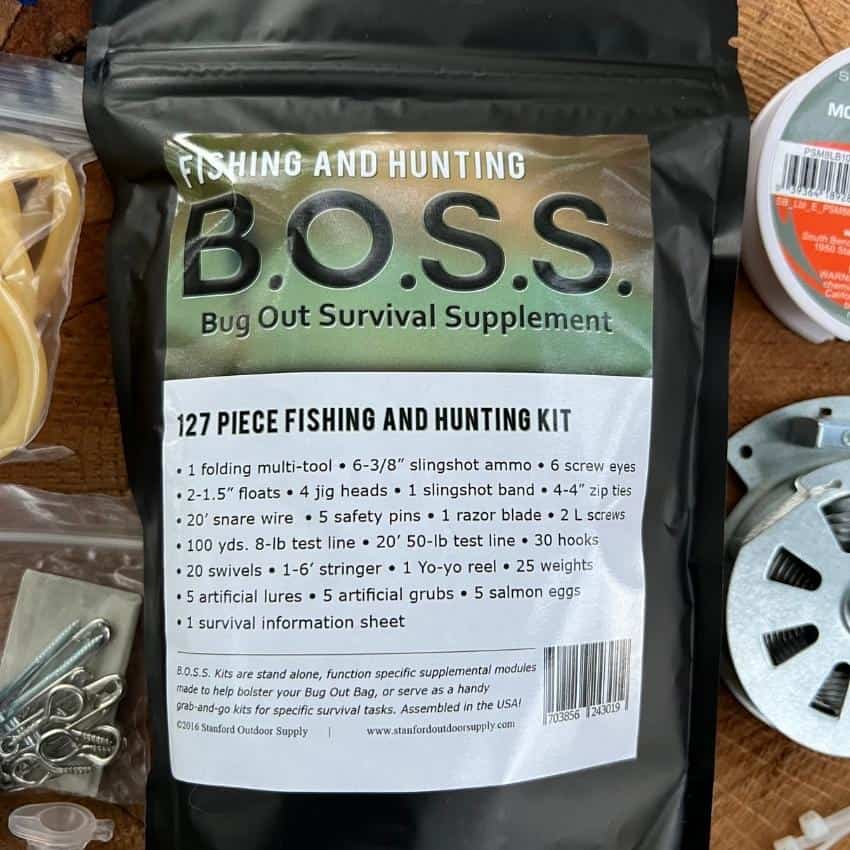 FISHING AND HUNTING B.O.S.S.- BUG OUT SURVIVAL SUPPLEMENT
